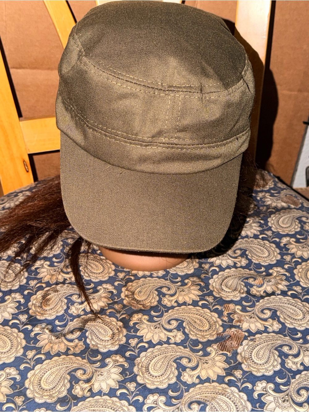 Olive Green Military-Style Cap